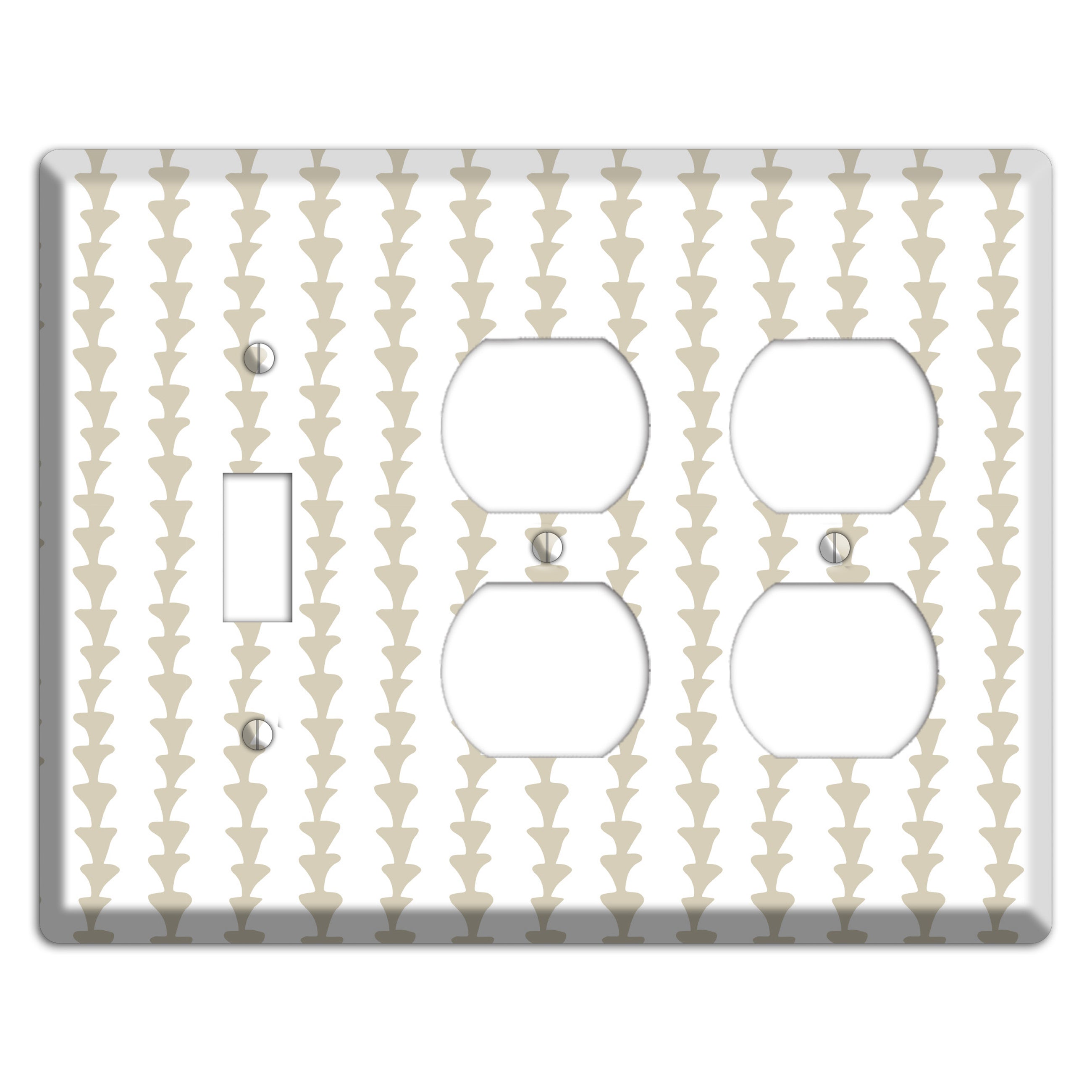 Simple Scandanavian Style A Toggle / 2 Duplex Wallplate
