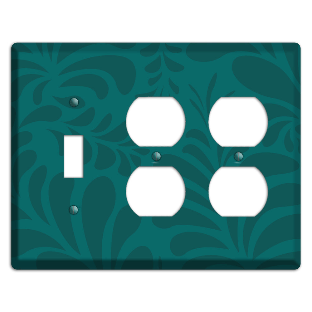 Jade Herati Toggle / 2 Duplex Wallplate