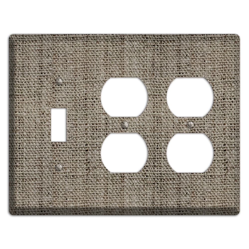Makara Burlap Toggle / 2 Duplex Wallplate