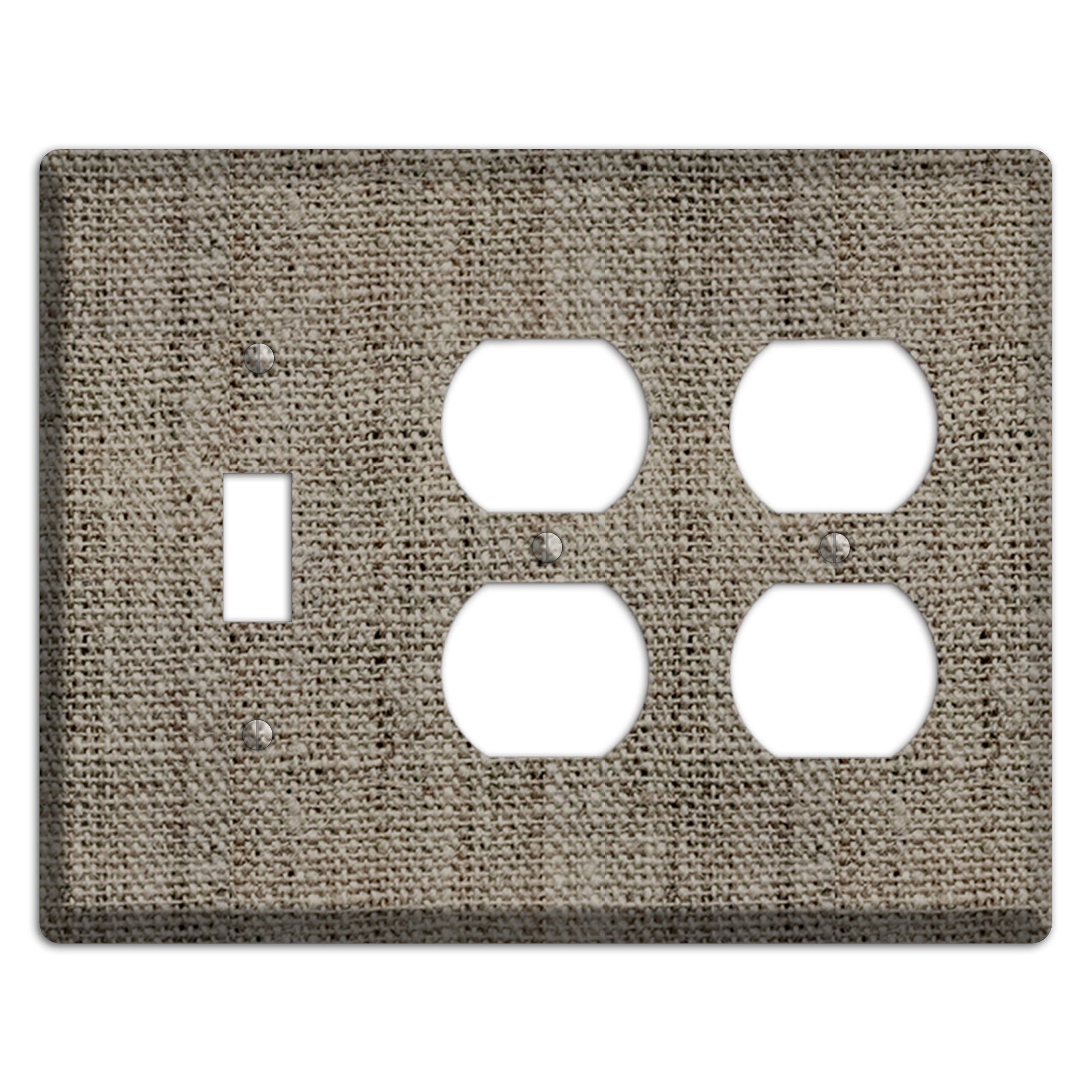 Makara Burlap Toggle / 2 Duplex Wallplate