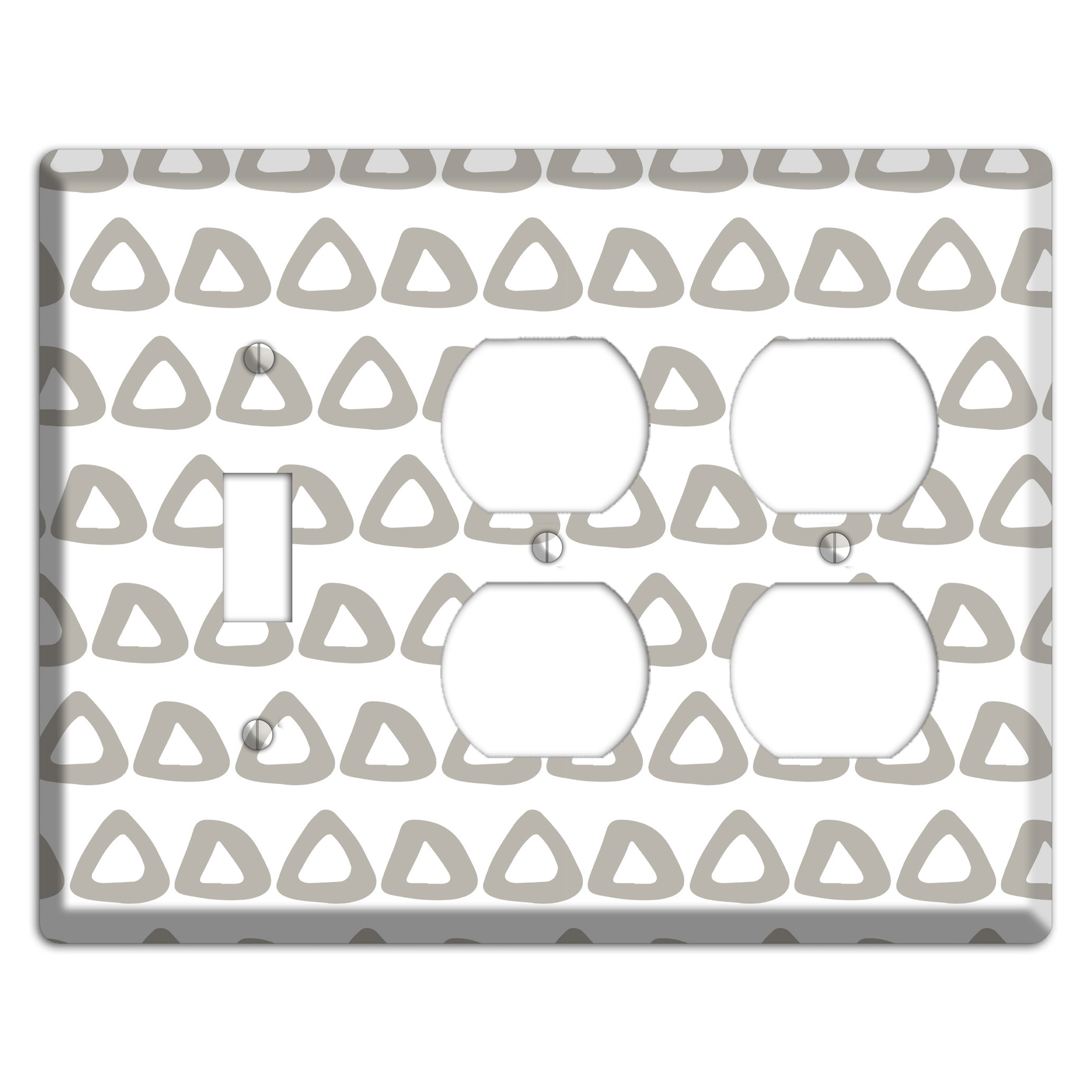 Simple Scandanavian Style H Toggle / 2 Duplex Wallplate