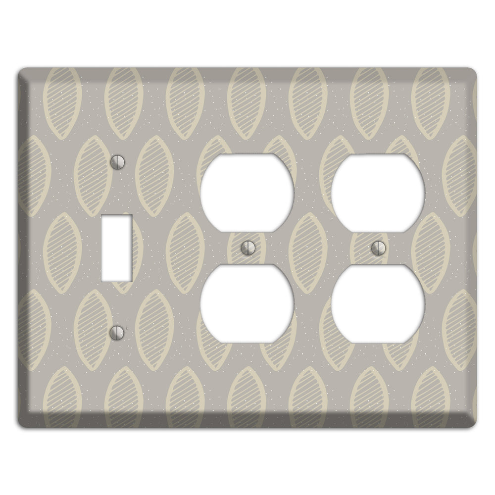 Simple Scandanavian Style W Toggle / 2 Duplex Wallplate