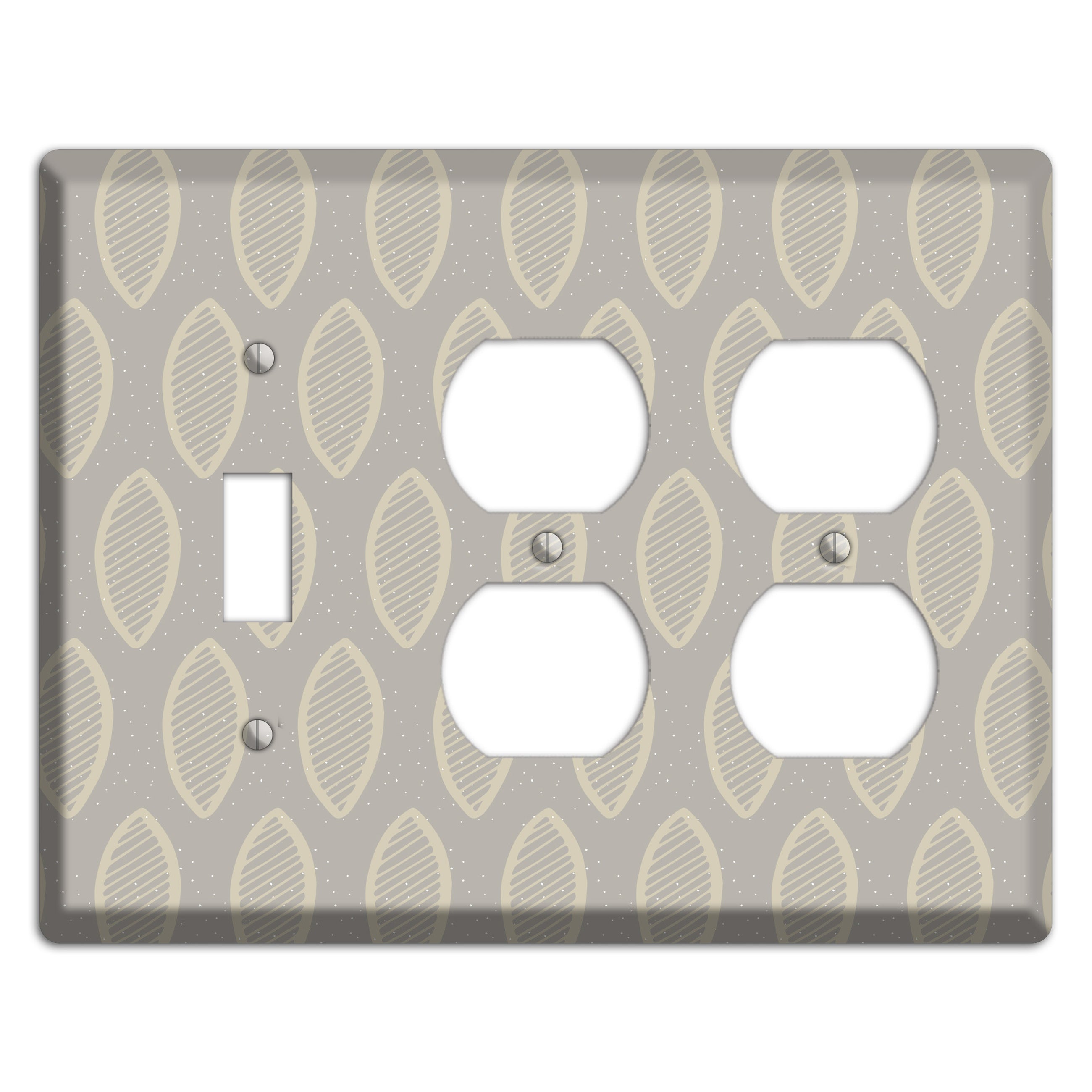 Simple Scandanavian Style W Toggle / 2 Duplex Wallplate