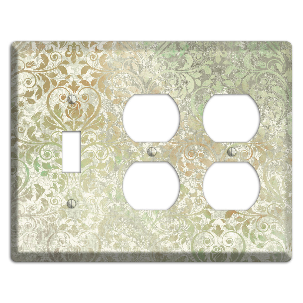 Tana Whimsical Damask Toggle / 2 Duplex Wallplate