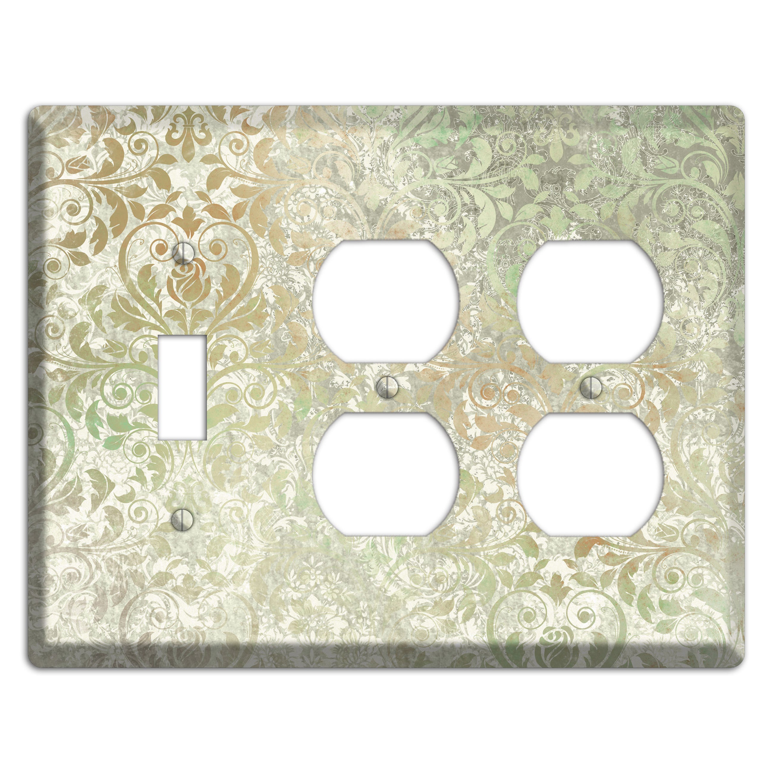 Tana Whimsical Damask Toggle / 2 Duplex Wallplate