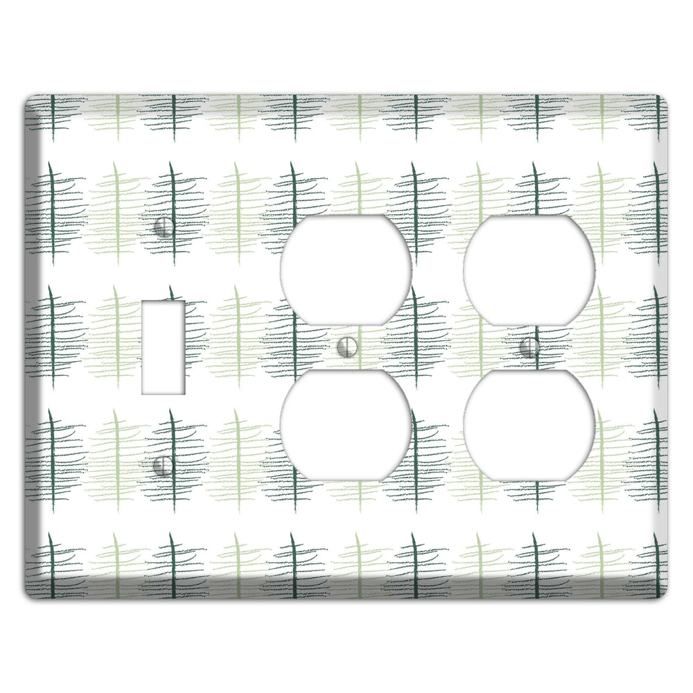 Leaves Style B Toggle / 2 Duplex Wallplate