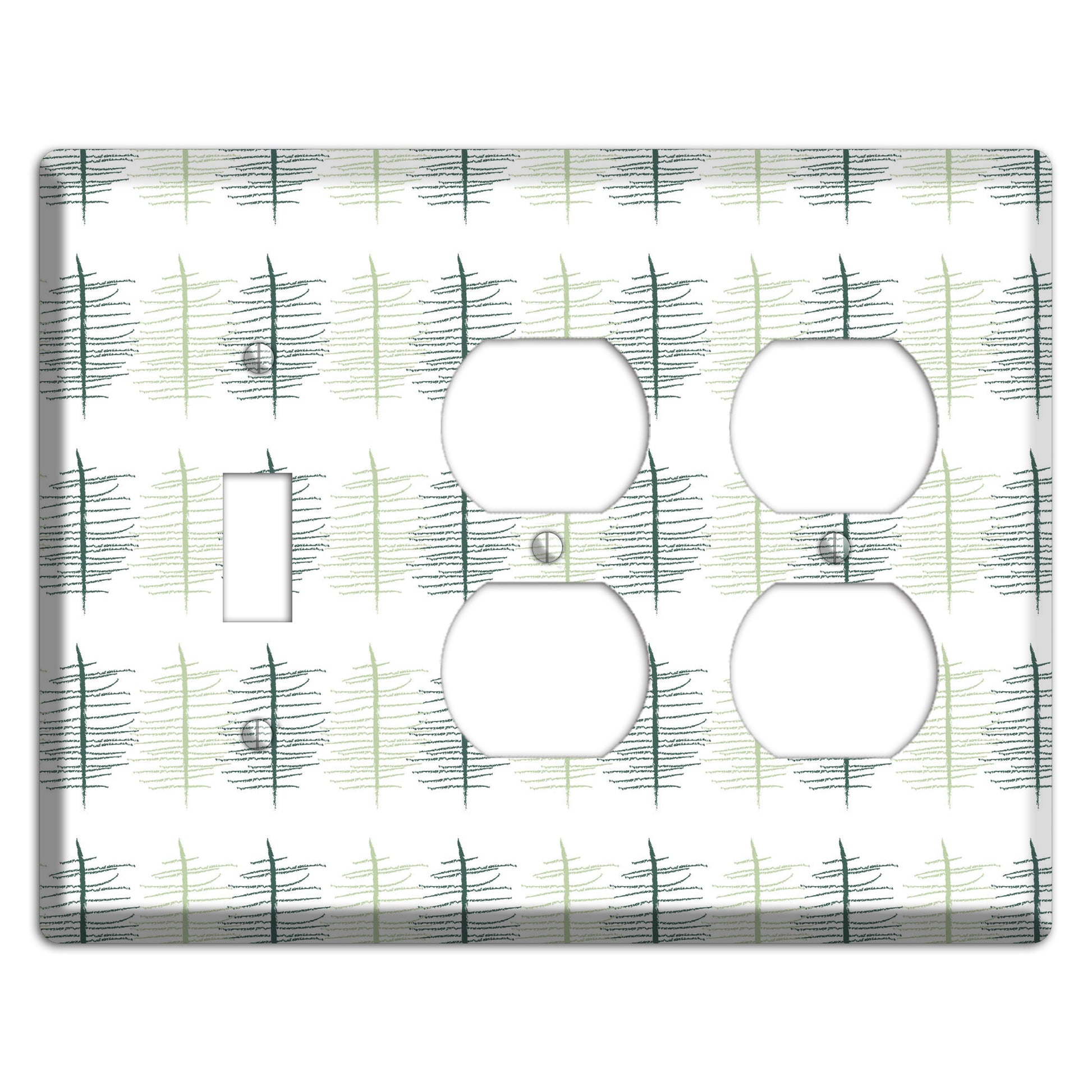 Leaves Style B Toggle / 2 Duplex Wallplate