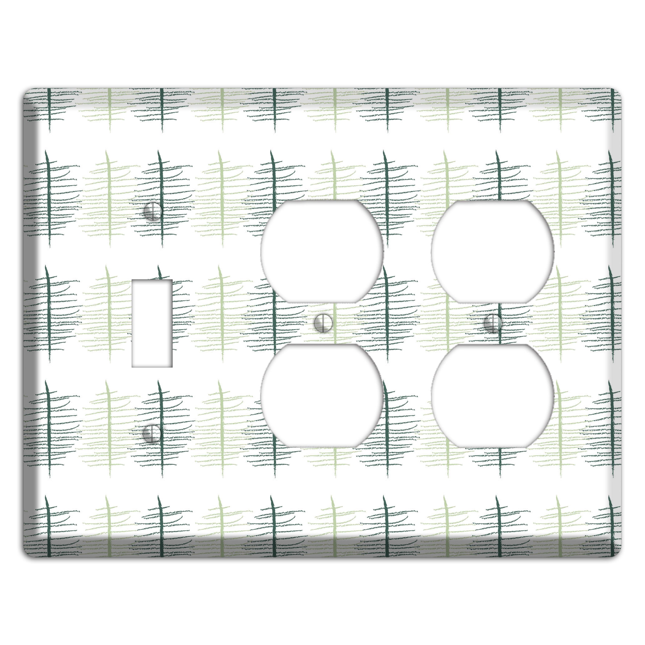 Leaves Style B Toggle / 2 Duplex Wallplate