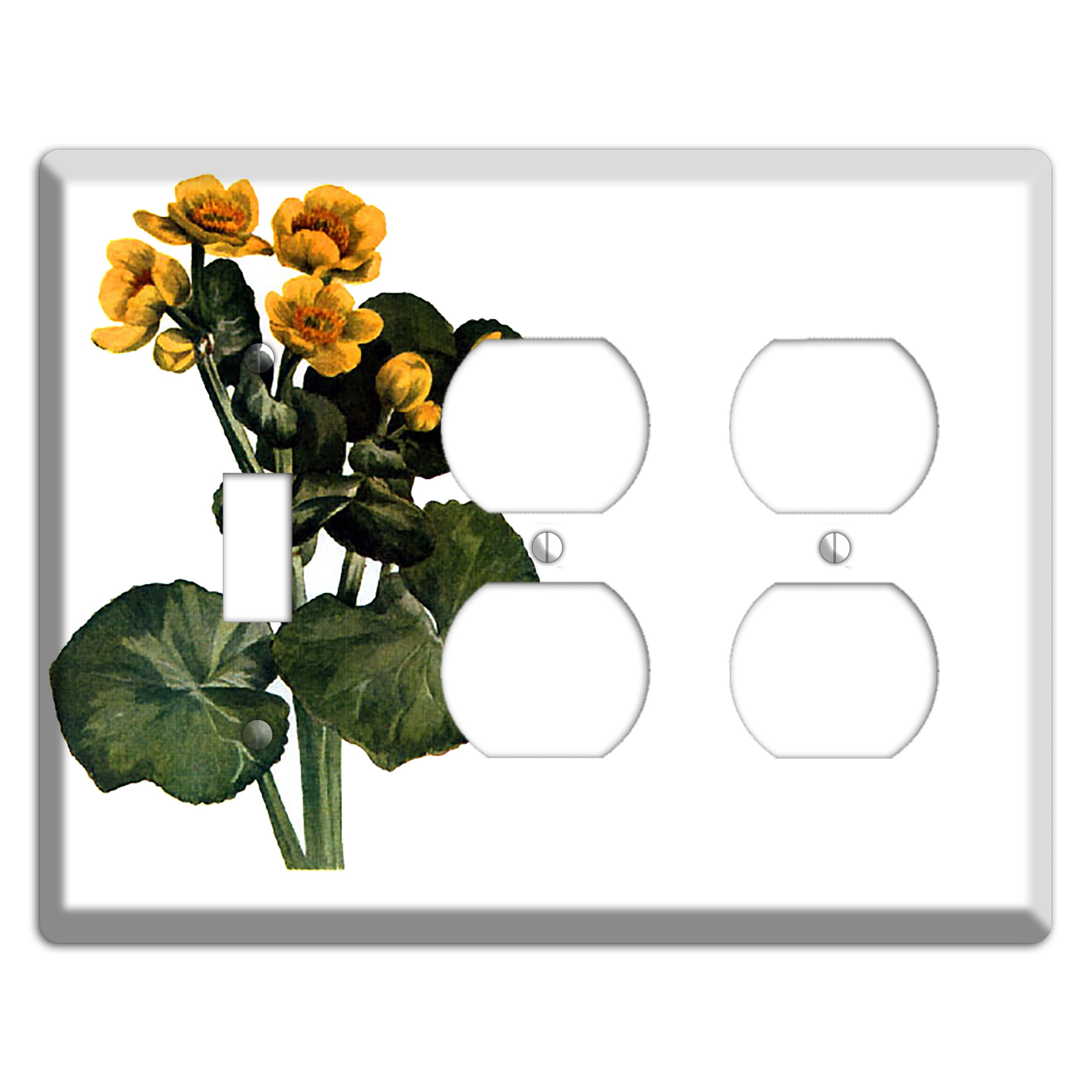 Calla Palustrie 2 Toggle / 2 Duplex Wallplate