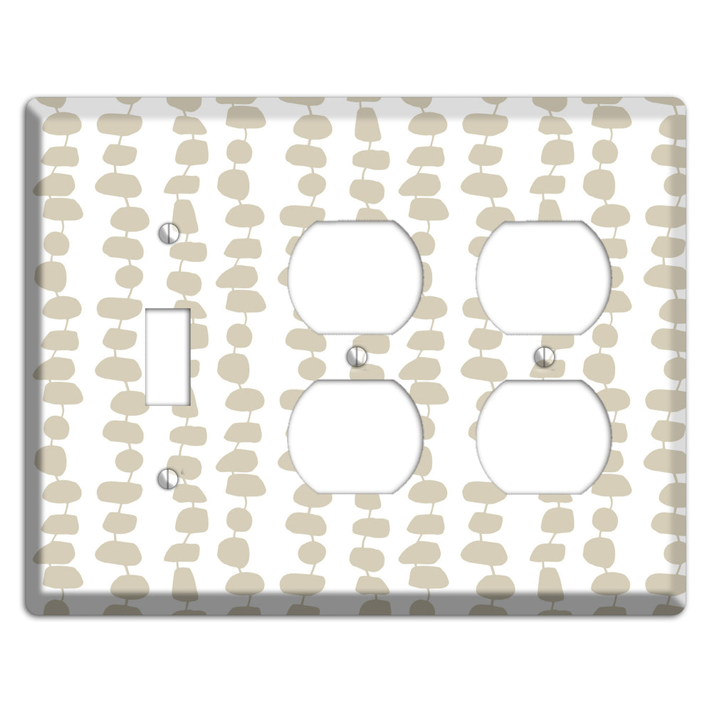 Simple Scandanavian Style M Toggle / 2 Duplex Wallplate