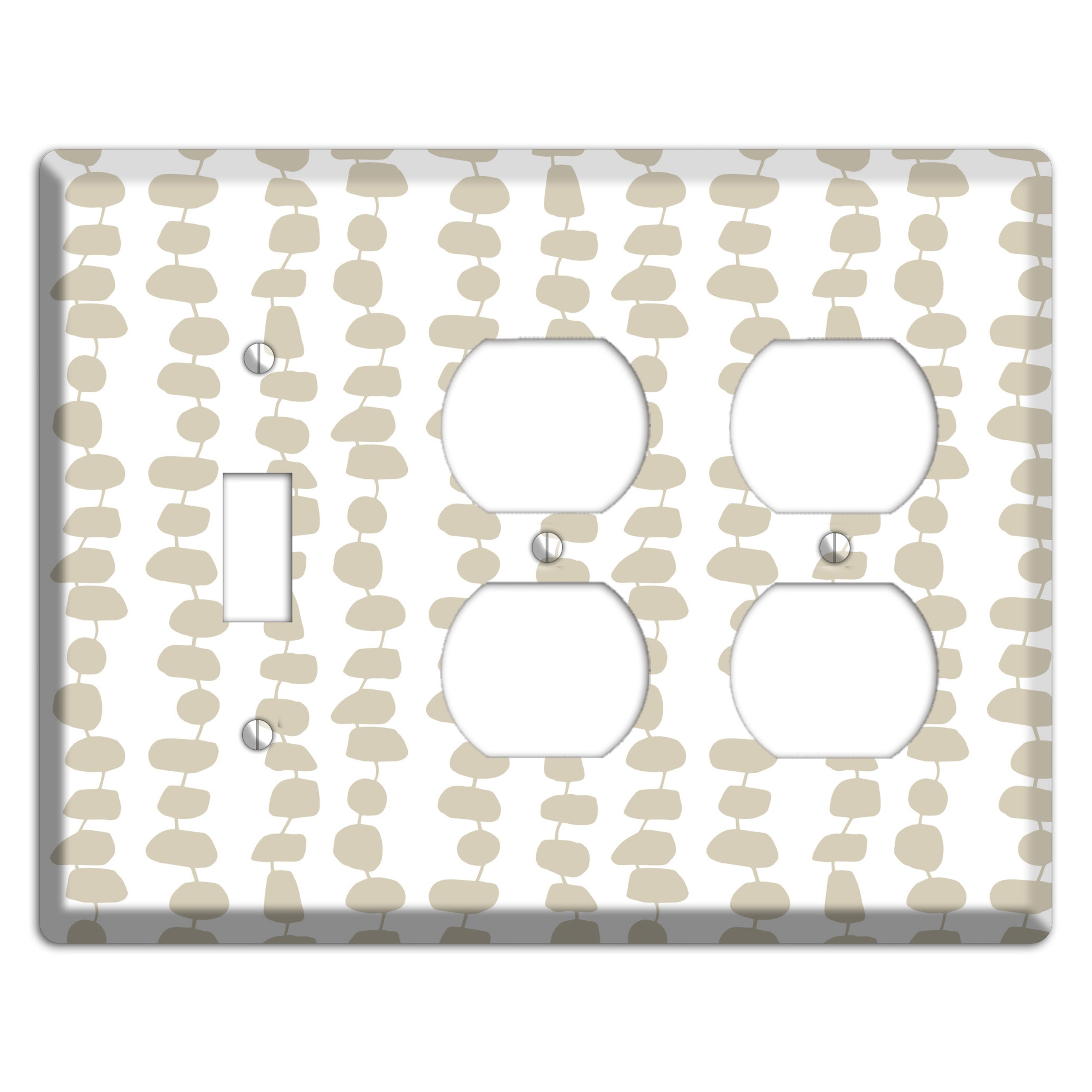 Simple Scandanavian Style M Toggle / 2 Duplex Wallplate