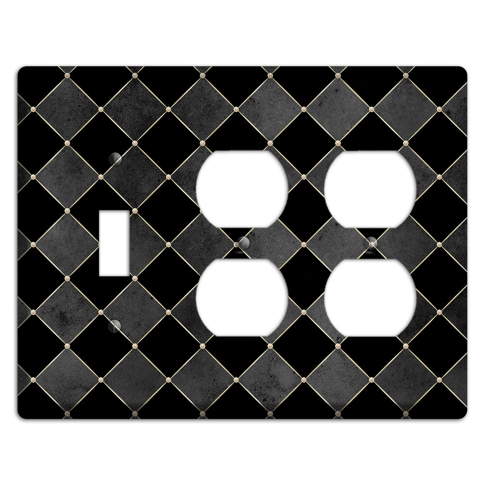 Edgar Allen Poe Diamond Toggle / 2 Duplex Wallplate