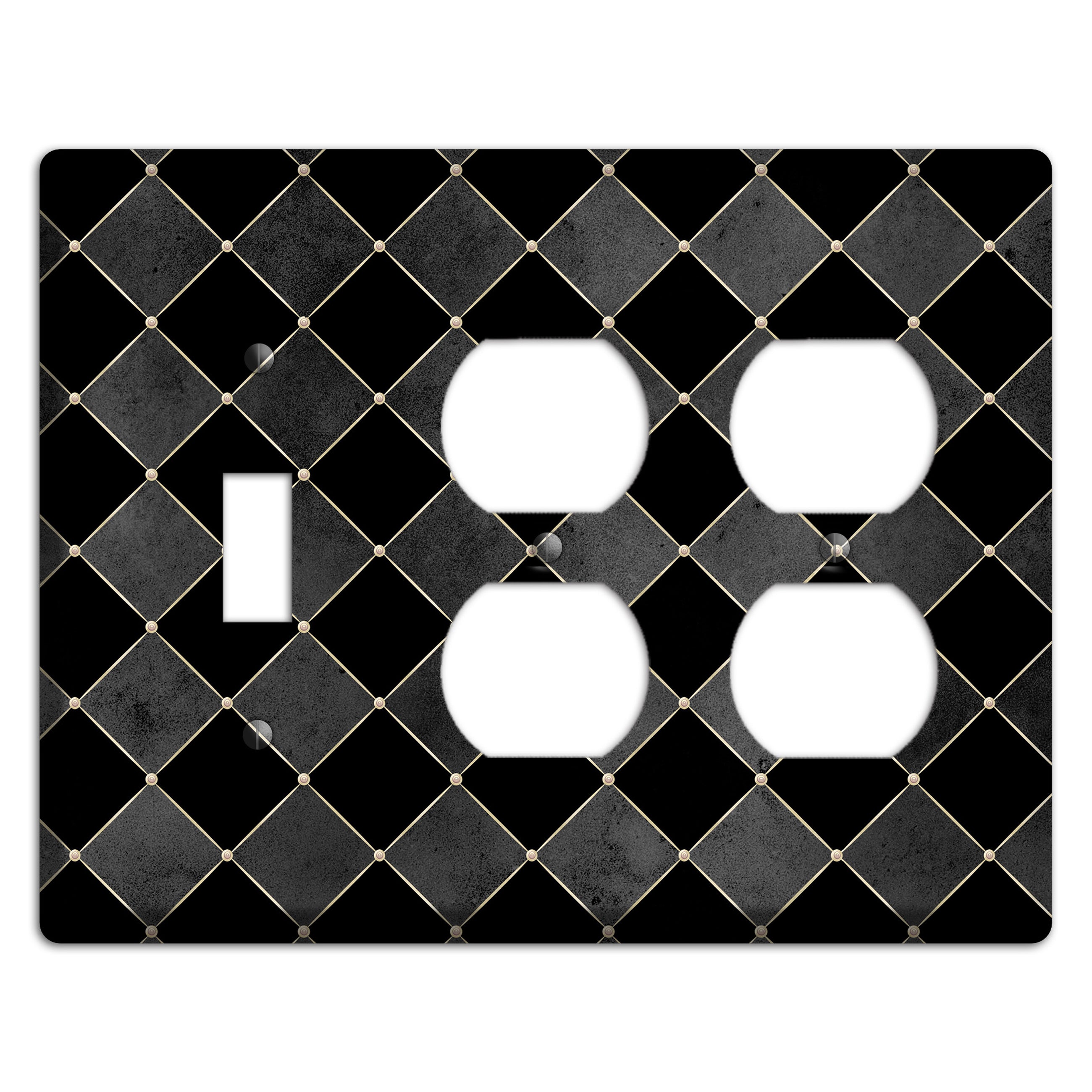 Edgar Allen Poe Diamond Toggle / 2 Duplex Wallplate