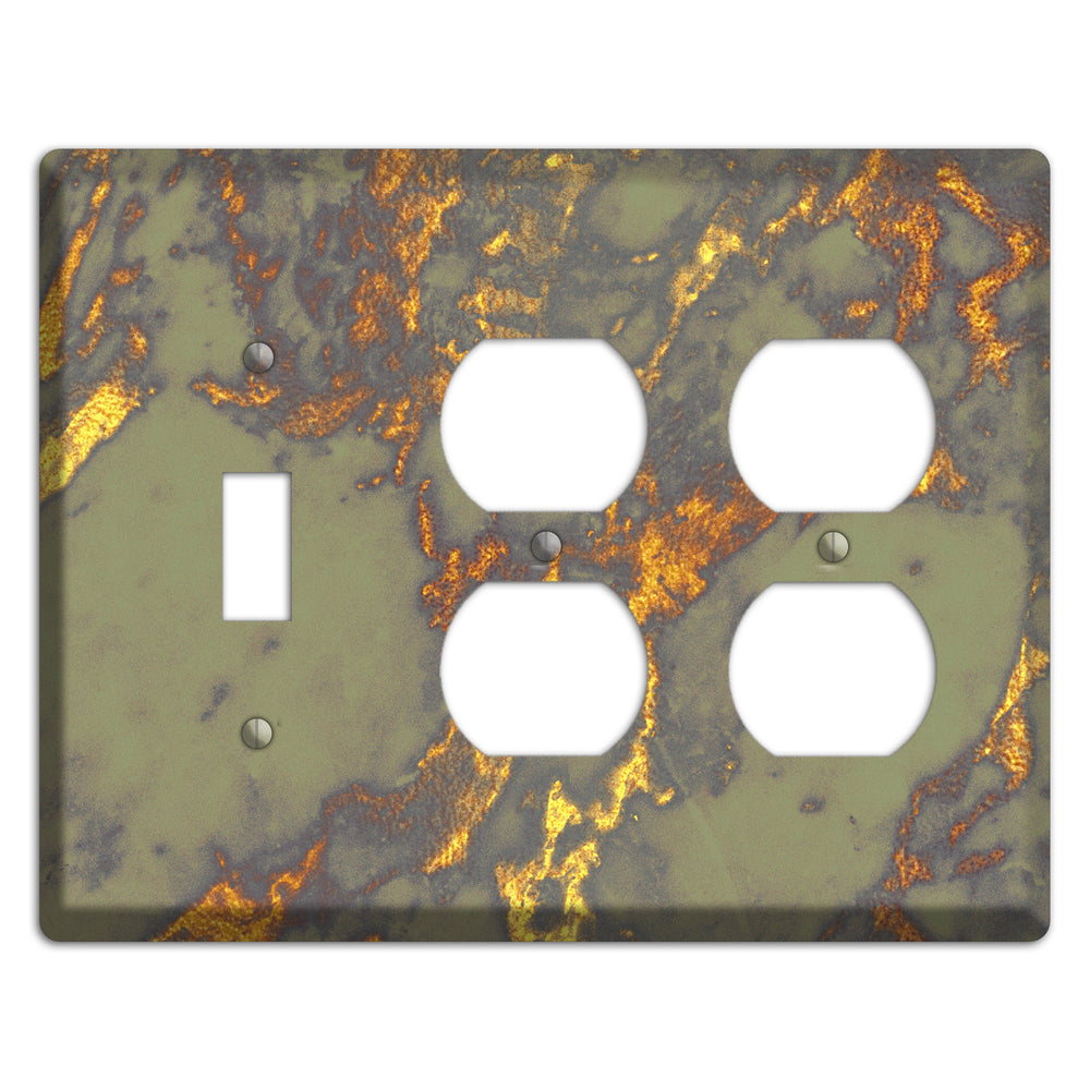 Gurkha Marble Toggle / 2 Duplex Wallplate