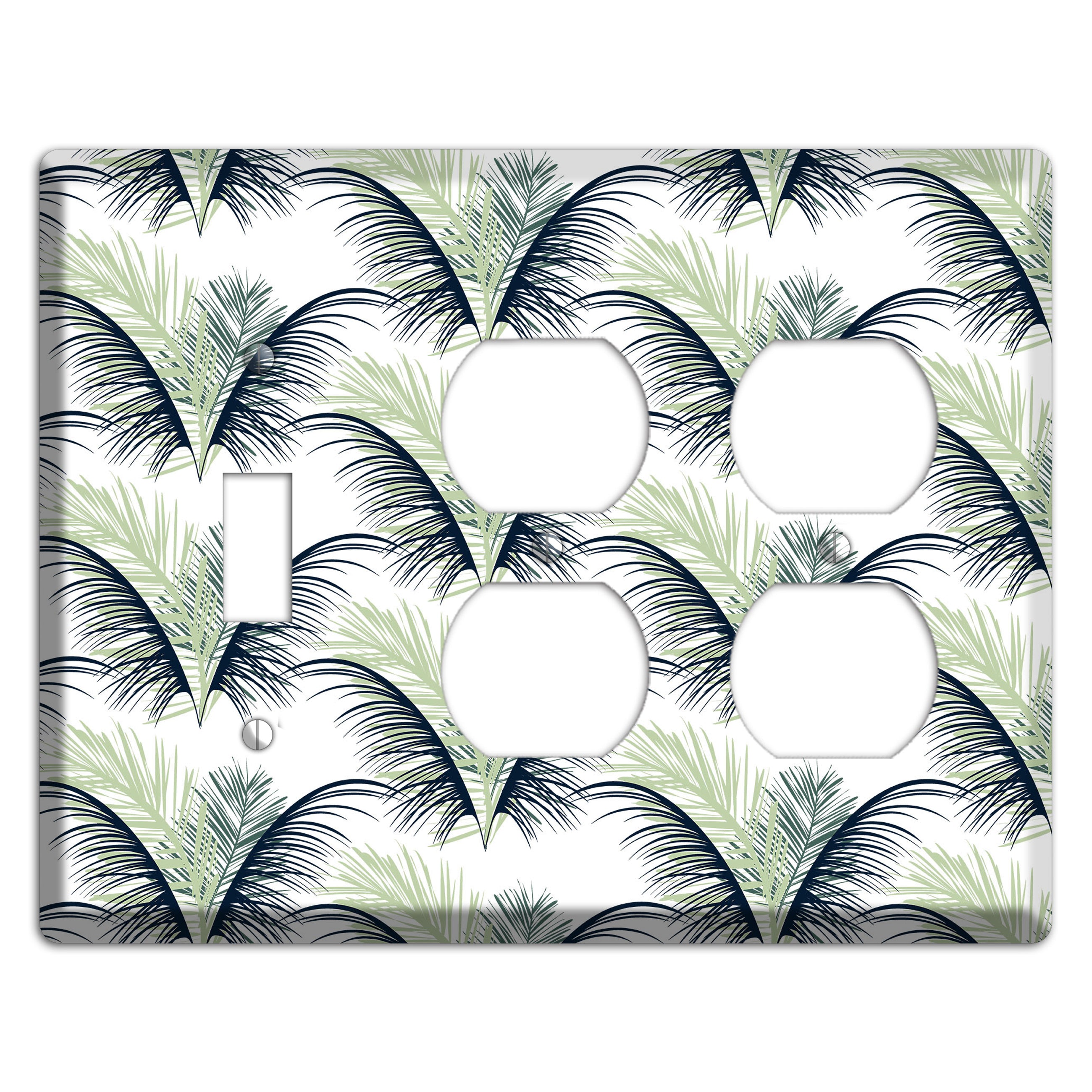 Leaves Style II Toggle / 2 Duplex Wallplate