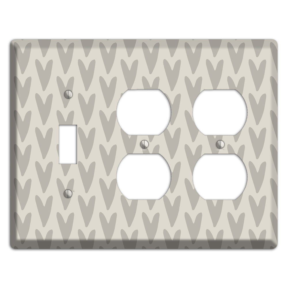 Simple Scandanavian Style I Toggle / 2 Duplex Wallplate