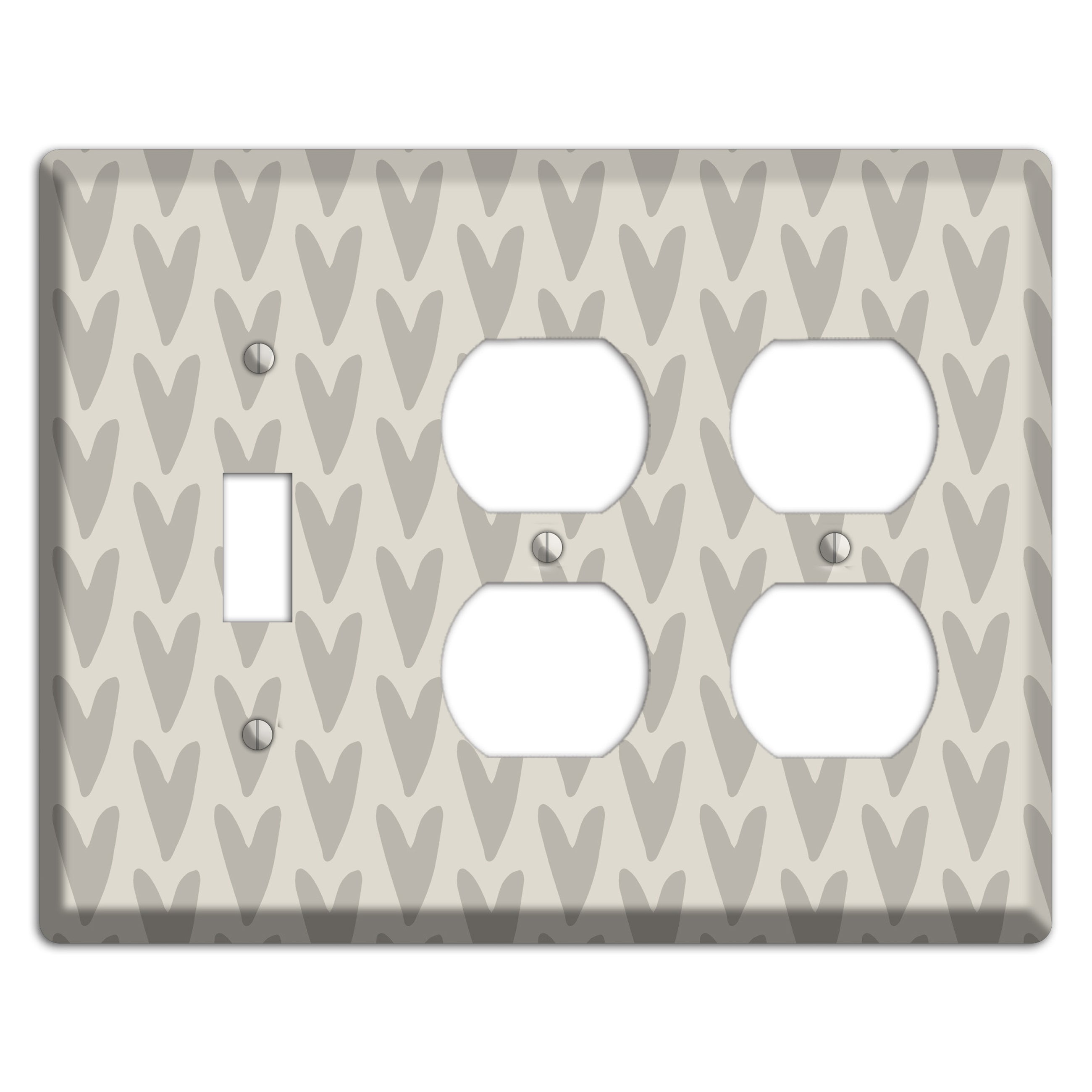 Simple Scandanavian Style I Toggle / 2 Duplex Wallplate