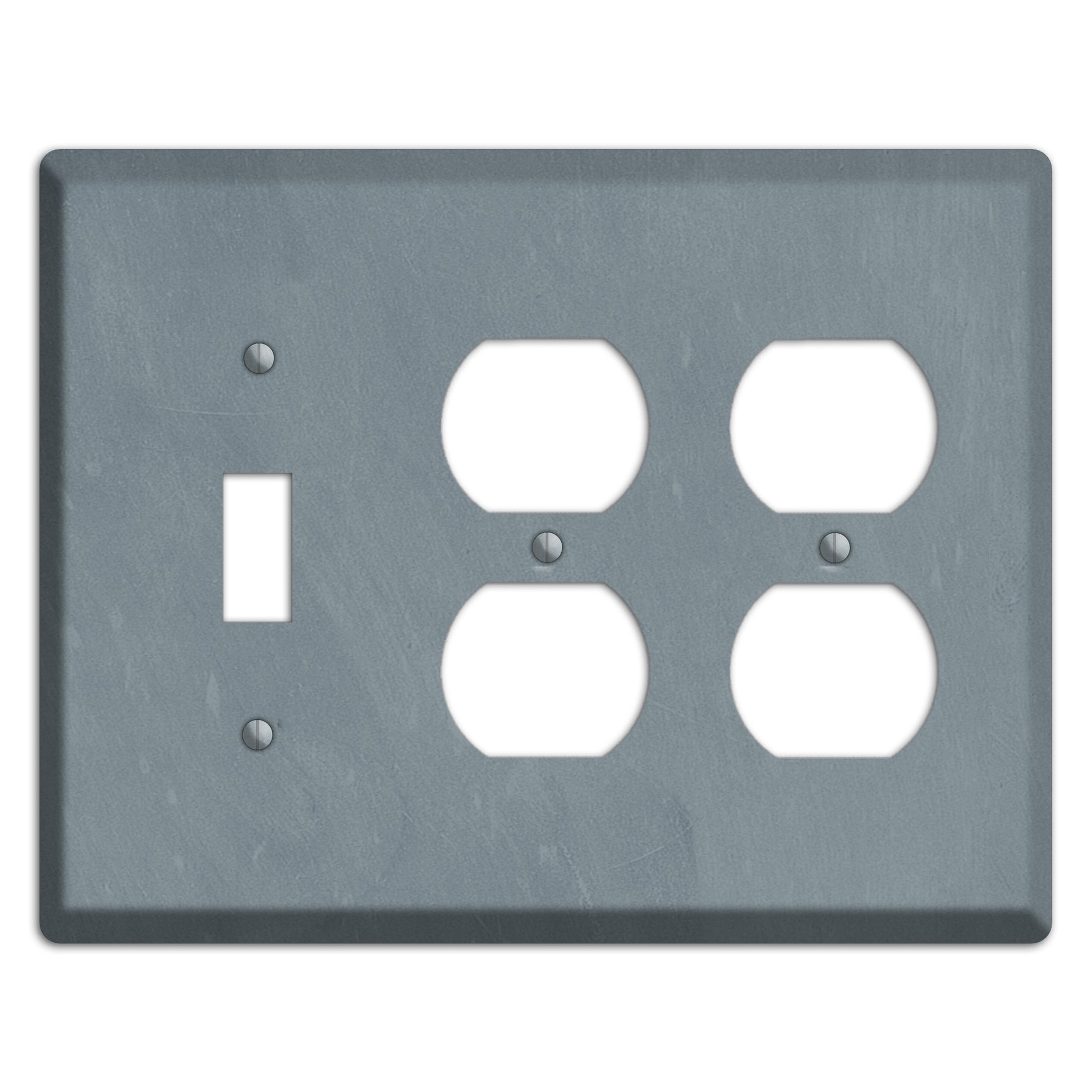 Chalk Slate Toggle / 2 Duplex Wallplate