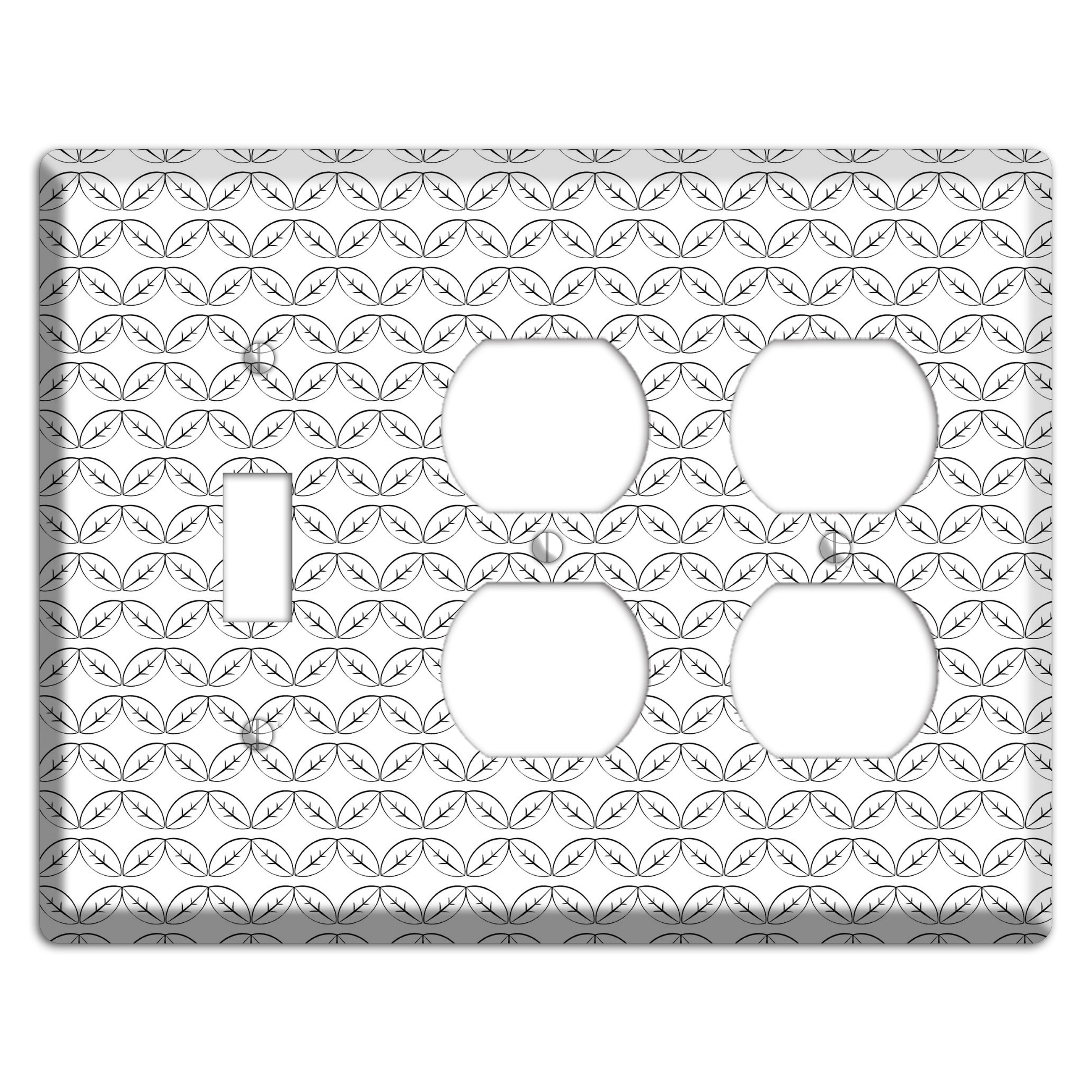 Leaves Style K Toggle / 2 Duplex Wallplate