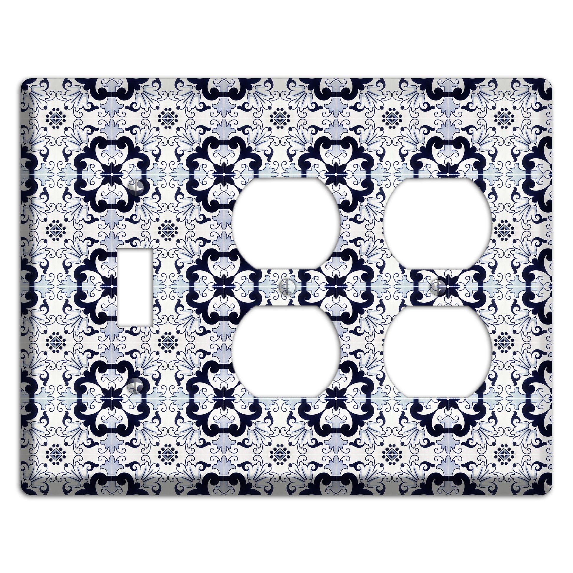 Tavira Tiles 7 Toggle / 2 Duplex Wallplate