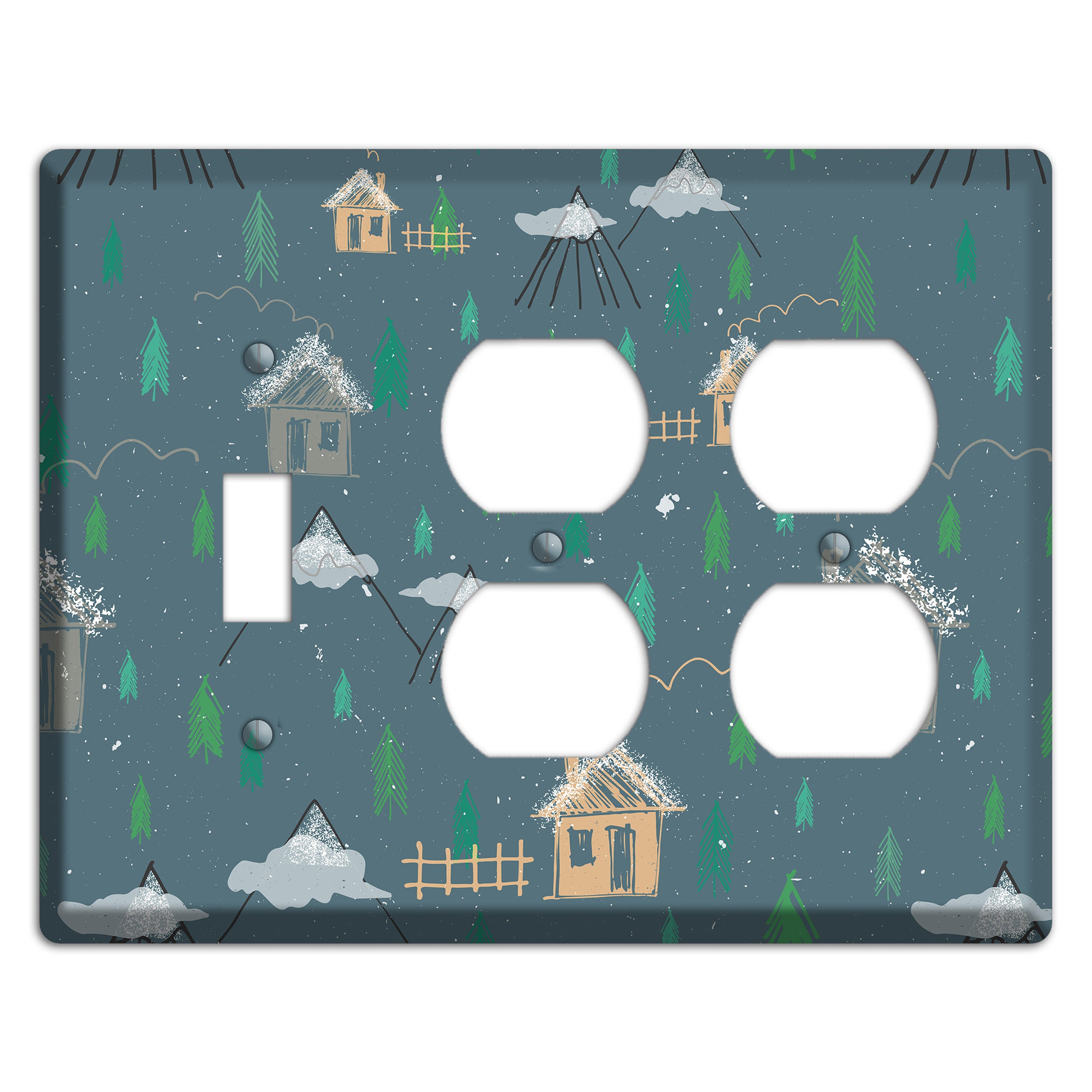 Wildlife Neighborhoods 1 Toggle / 2 Duplex Wallplate
