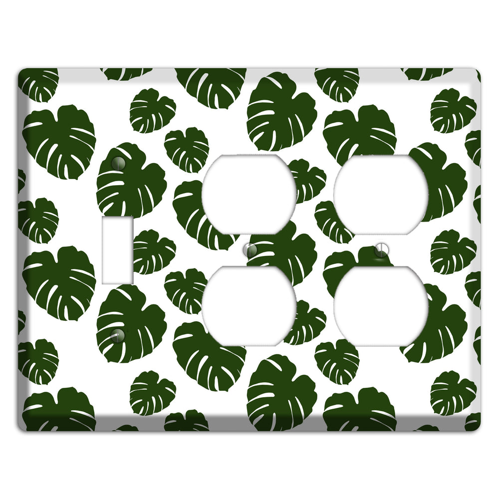 Leaves Style JJ Toggle / 2 Duplex Wallplate