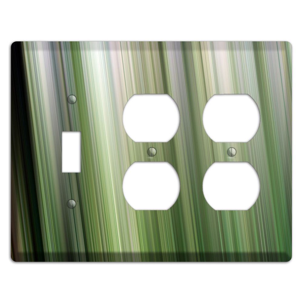 Green Ray of Light 2 Toggle / 2 Duplex Wallplate