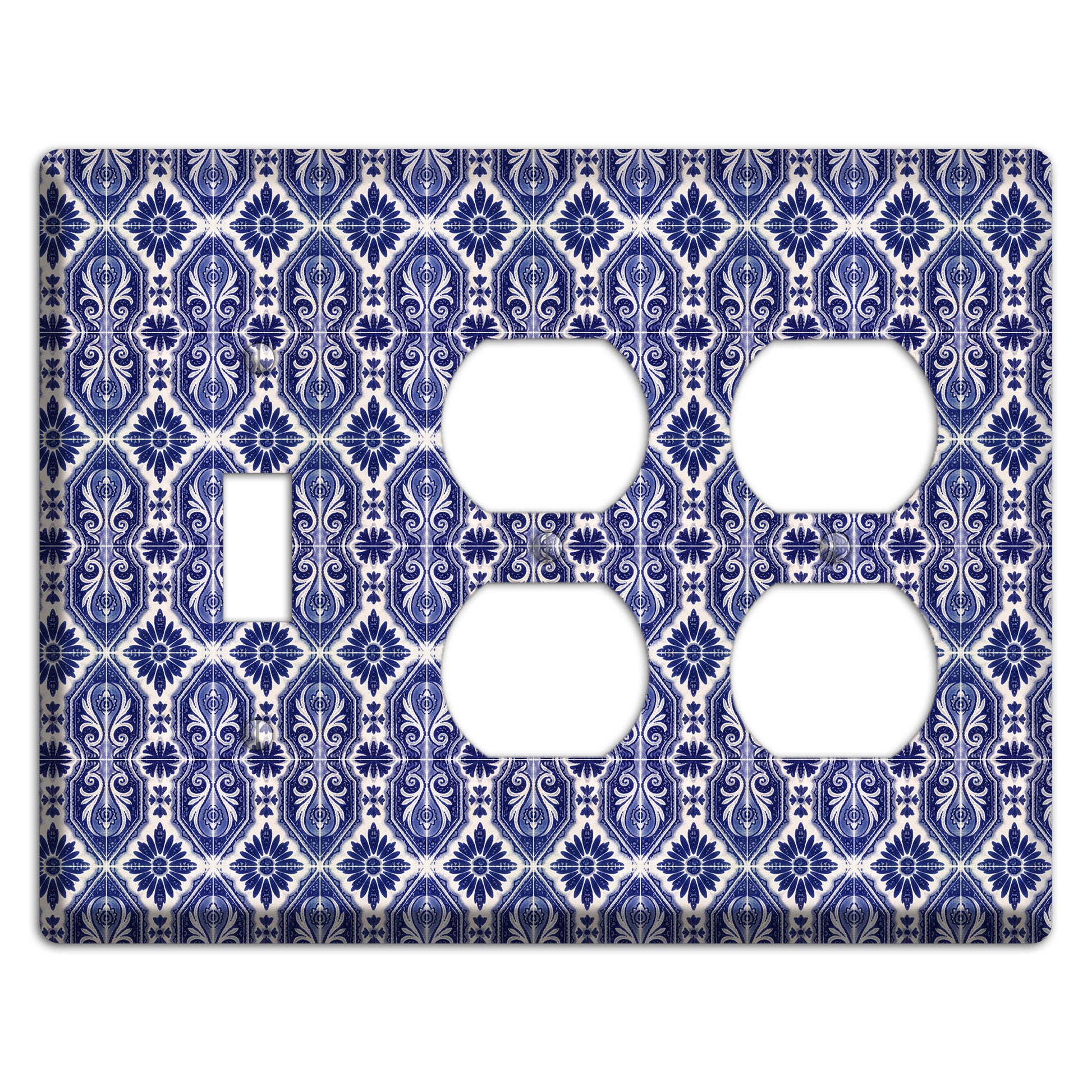 Tavira Tiles 8 Toggle / 2 Duplex Wallplate