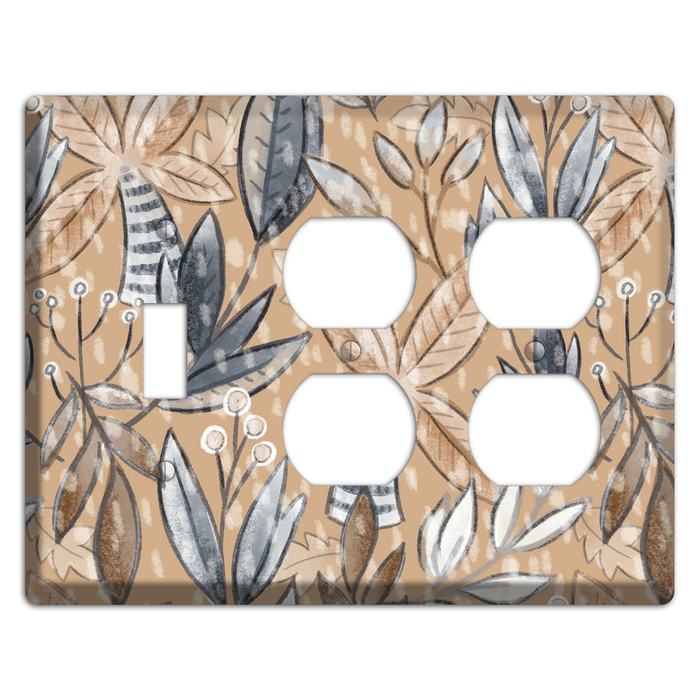 Autumn Leaves Toggle / 2 Duplex Wallplate