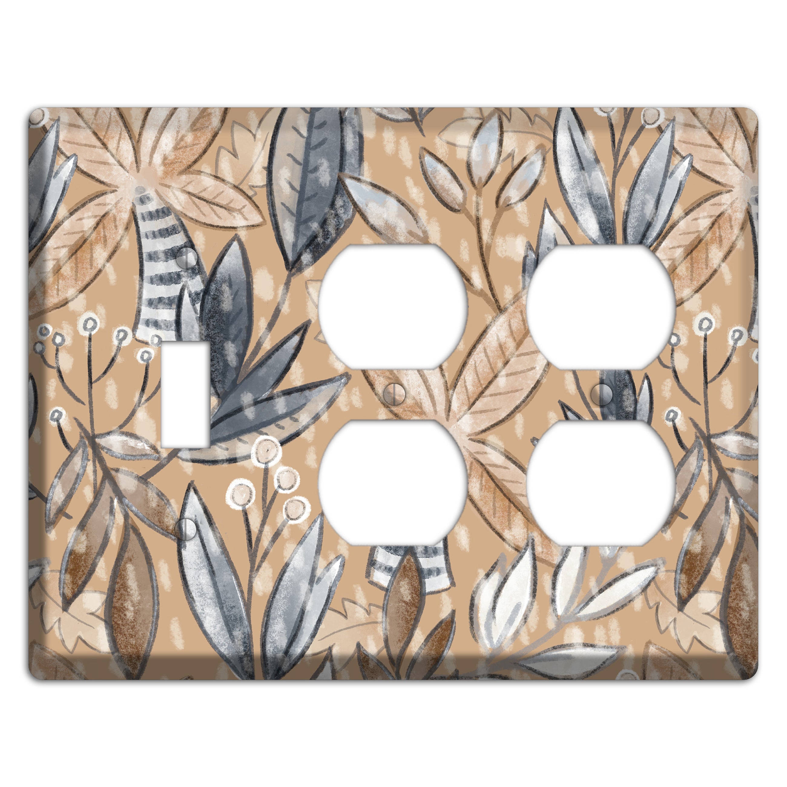 Autumn Leaves Toggle / 2 Duplex Wallplate