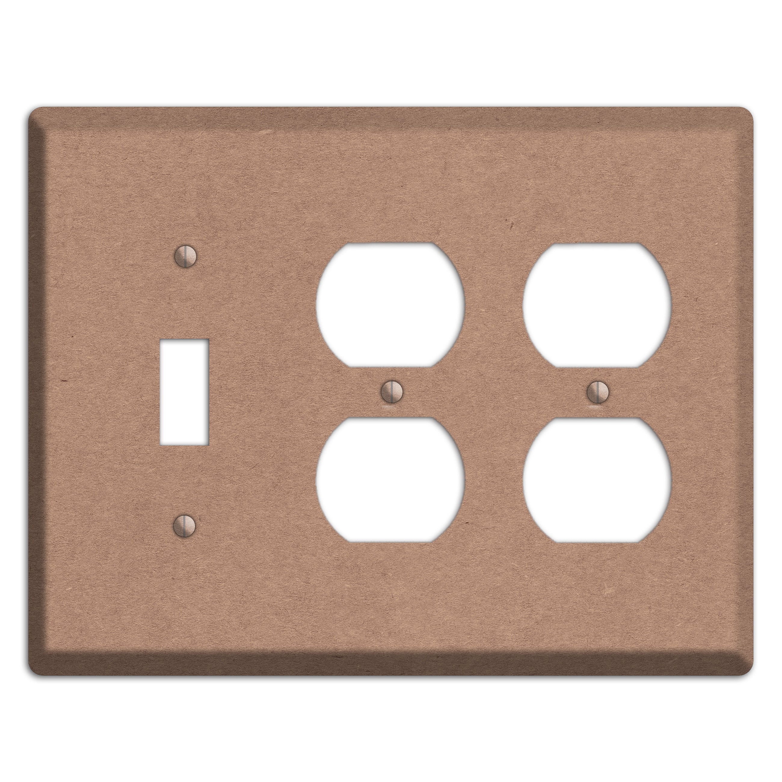 Pale Taupe Kraft Toggle / 2 Duplex Wallplate