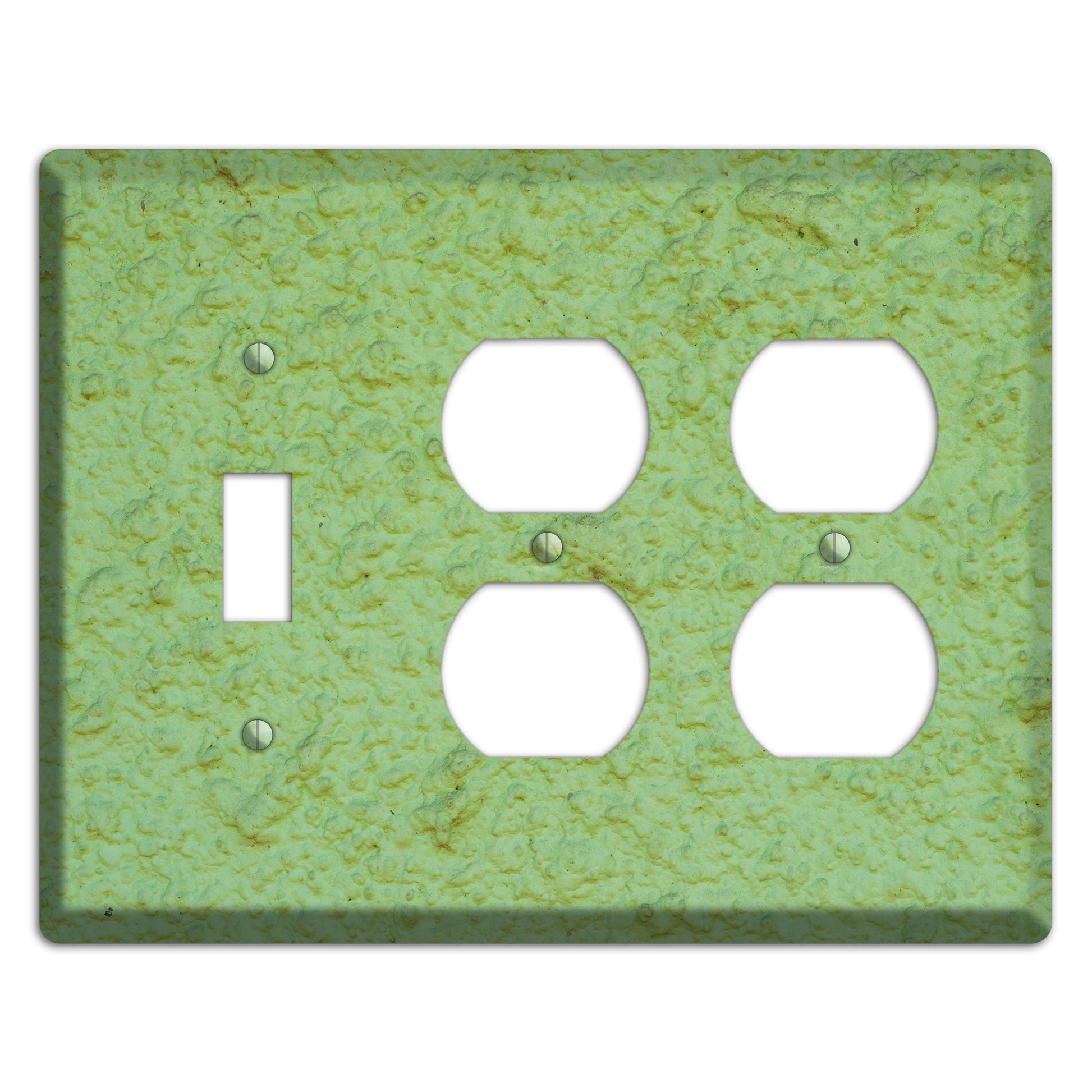 Green Concrete Toggle / 2 Duplex Wallplate