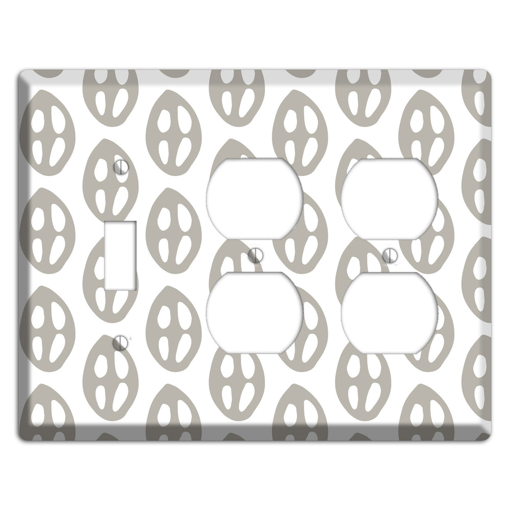 Simple Scandanavian Style BB Toggle / 2 Duplex Wallplate