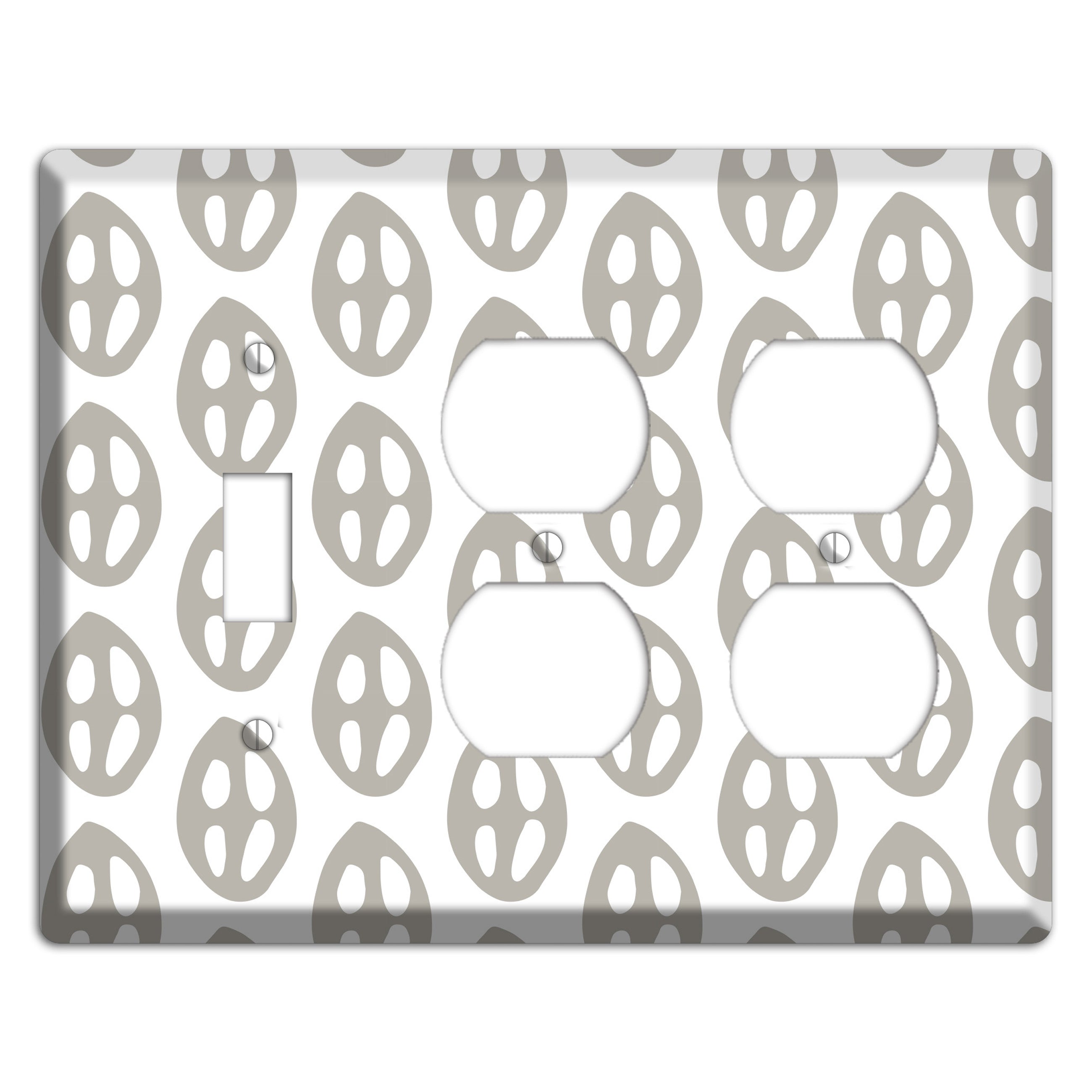 Simple Scandanavian Style BB Toggle / 2 Duplex Wallplate