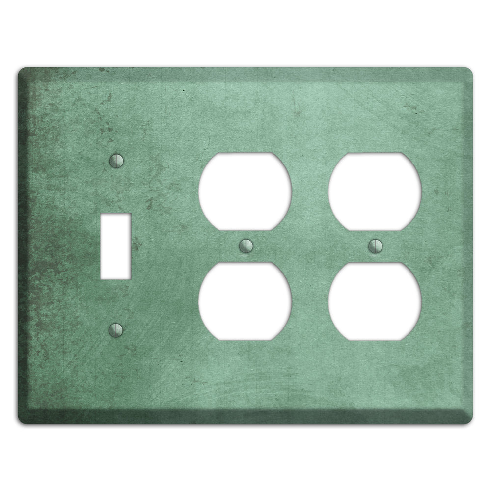Bay Leaf Vintage Grunge Toggle / 2 Duplex Wallplate