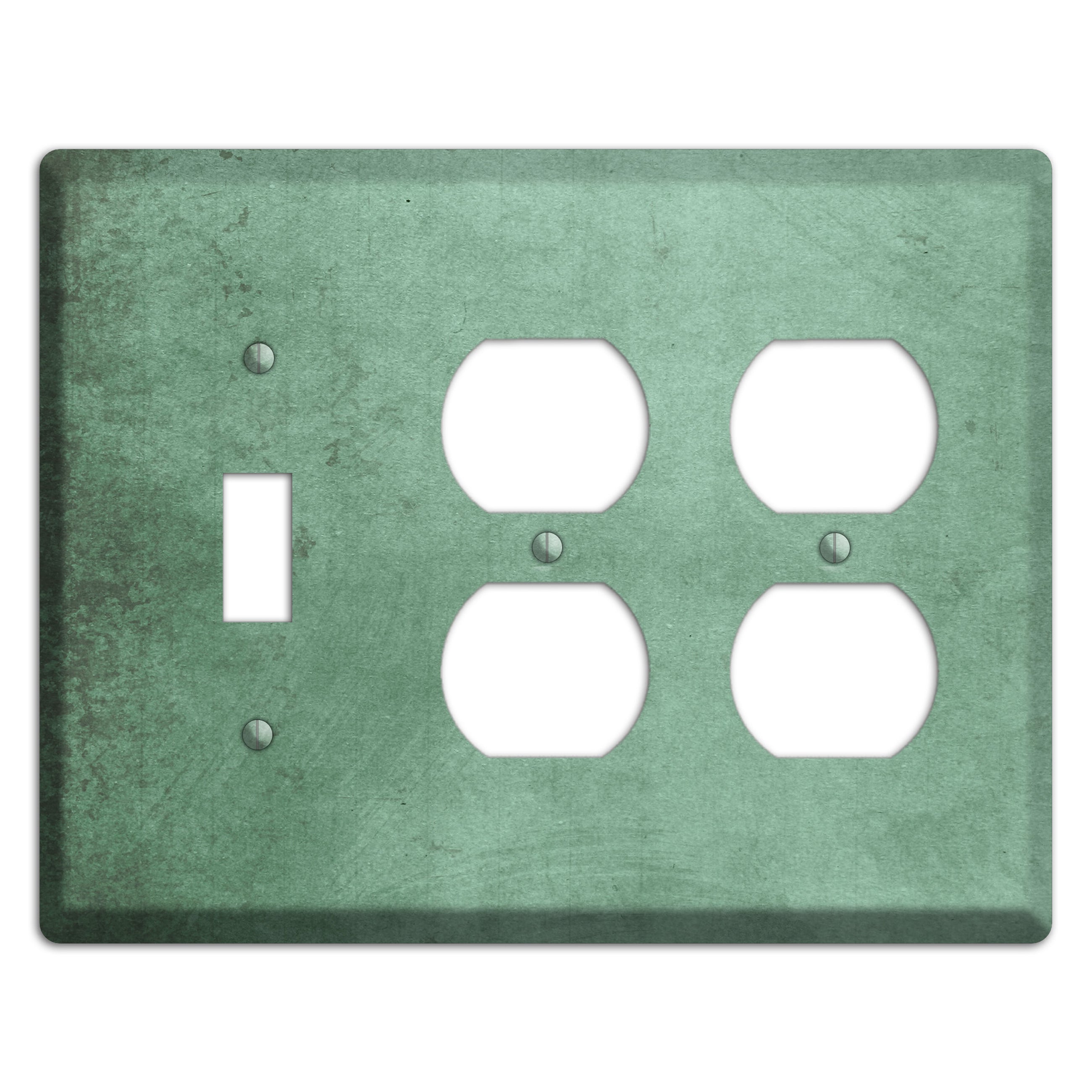 Bay Leaf Vintage Grunge Toggle / 2 Duplex Wallplate