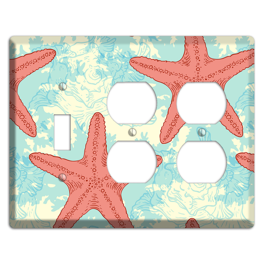 Shells 6 Toggle / 2 Duplex Wallplate