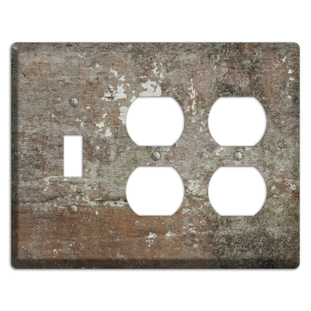 Old Concrete 11 Toggle / 2 Duplex Wallplate