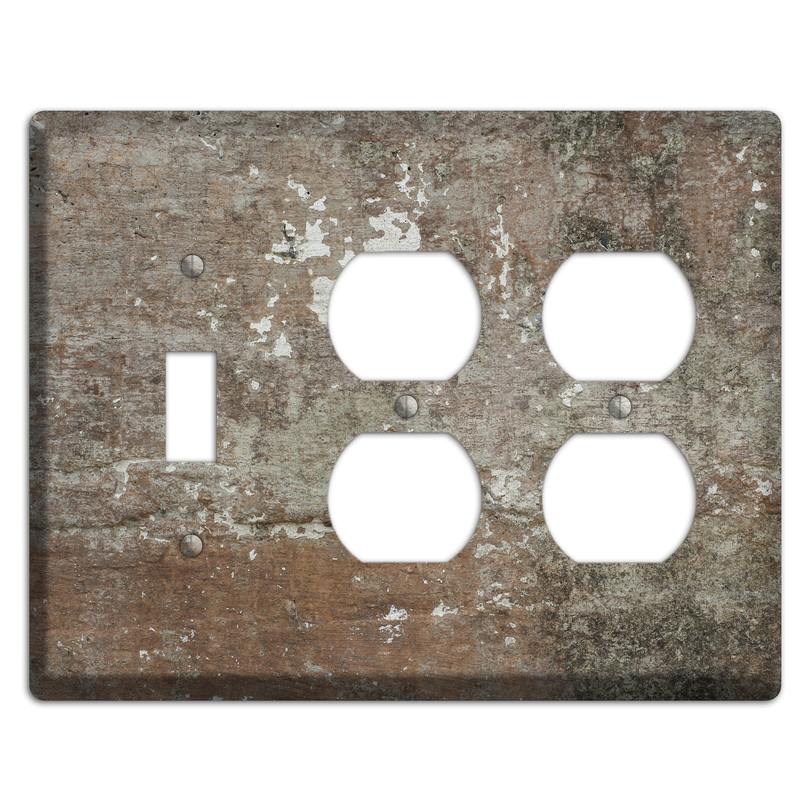 Old Concrete 11 Toggle / 2 Duplex Wallplate