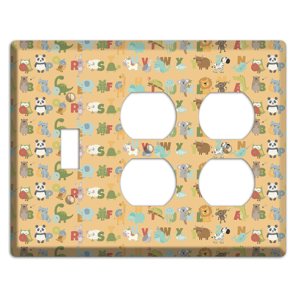 Animal Alphabet 1 Toggle / 2 Duplex Wallplate