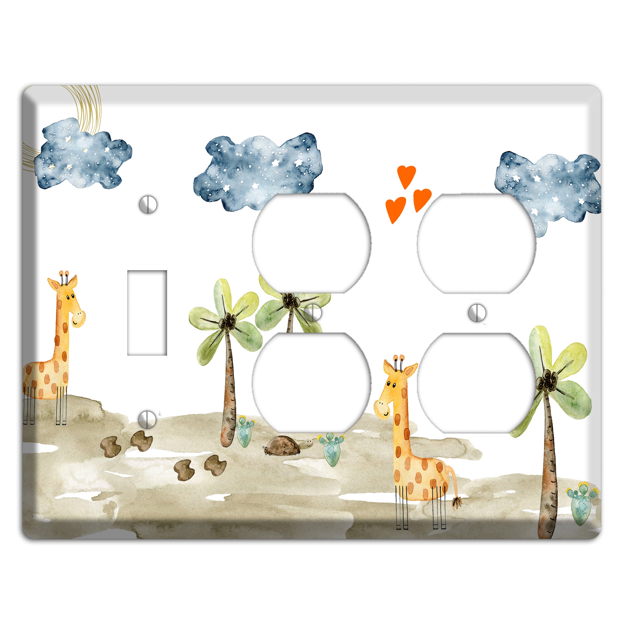 Giraffe Toggle / 2 Duplex Wallplate