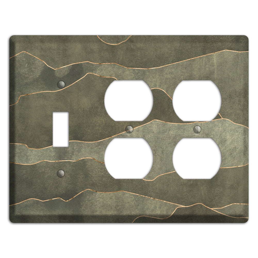 Jade Mountain Range Toggle / 2 Duplex Wallplate