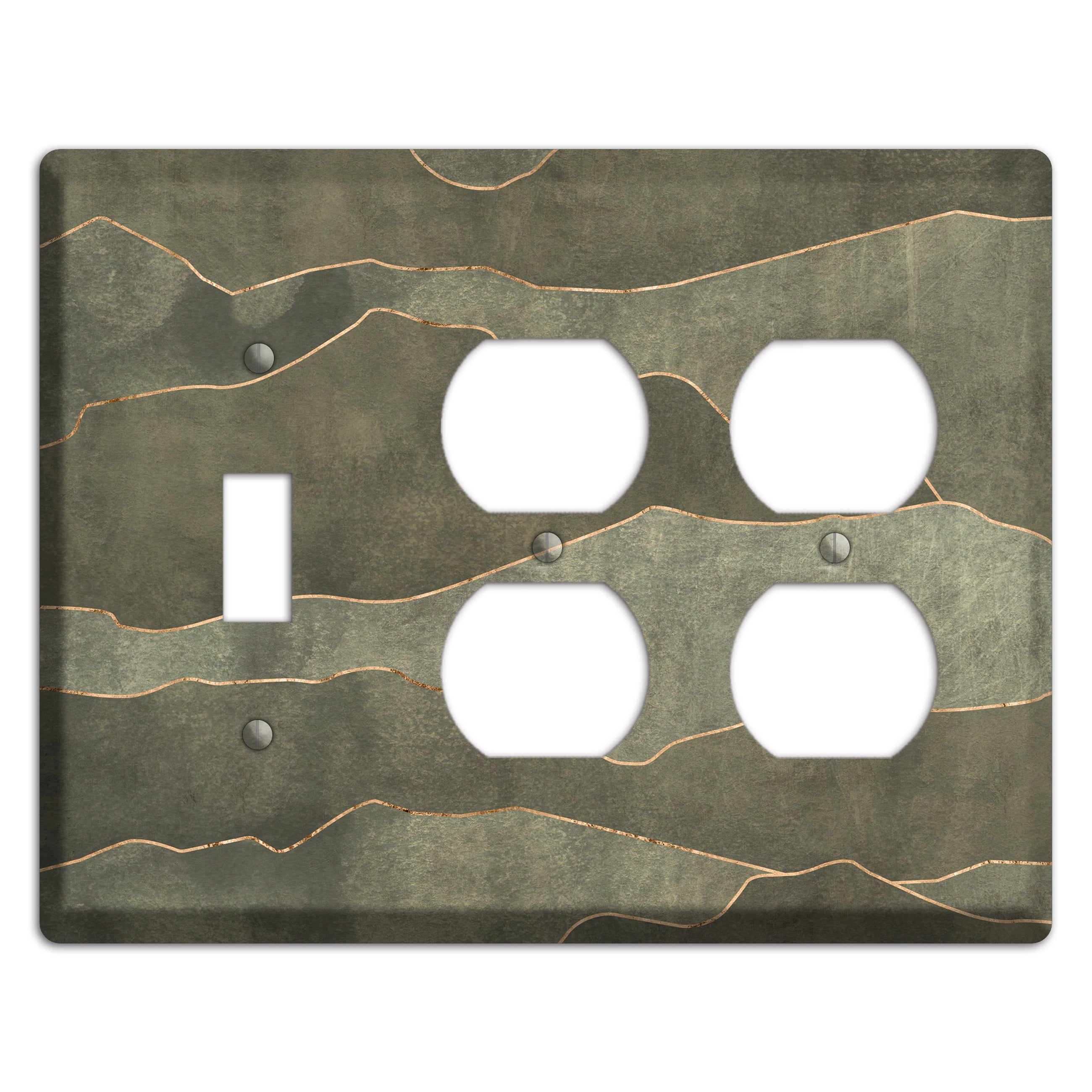 Jade Mountain Range Toggle / 2 Duplex Wallplate