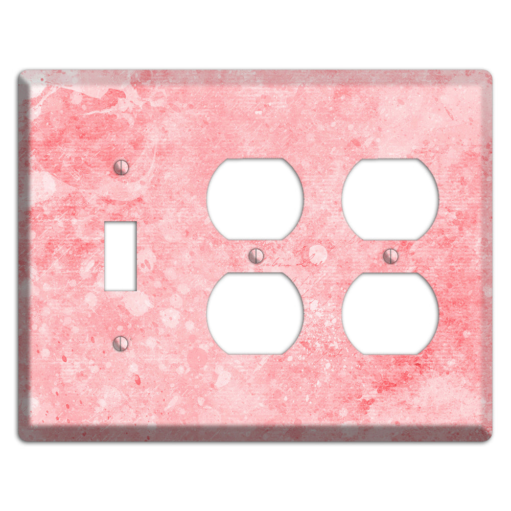 Rose Fog Soft Coral Toggle / 2 Duplex Wallplate