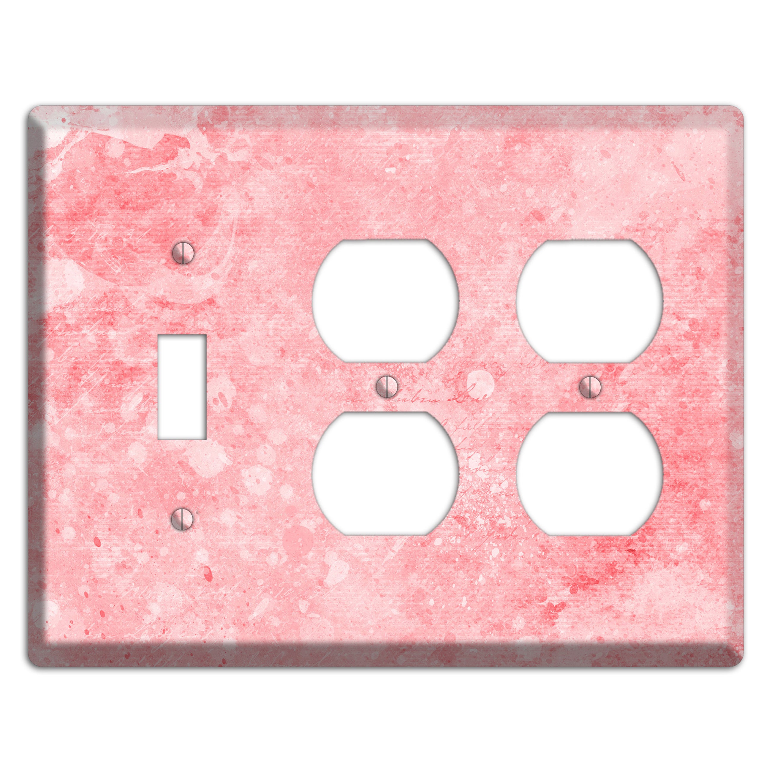 Rose Fog Soft Coral Toggle / 2 Duplex Wallplate