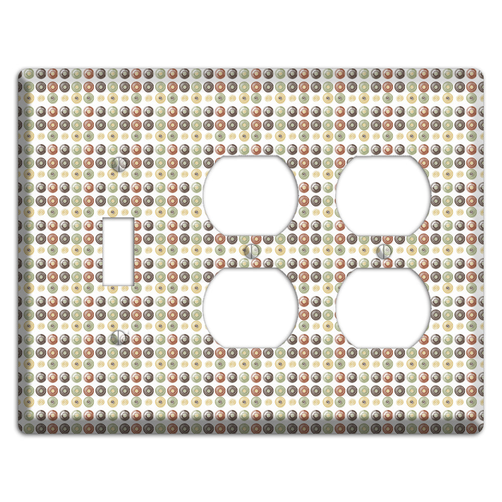 Multo Color Tiled Dots Toggle / 2 Duplex Wallplate