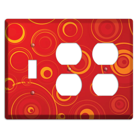 Red Circles Toggle / 2 Duplex Wallplate