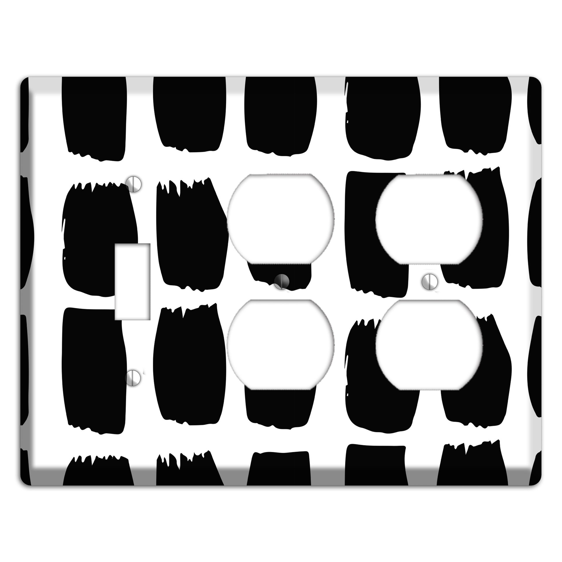 Ink Brushstrokes 7 Toggle / 2 Duplex Wallplate