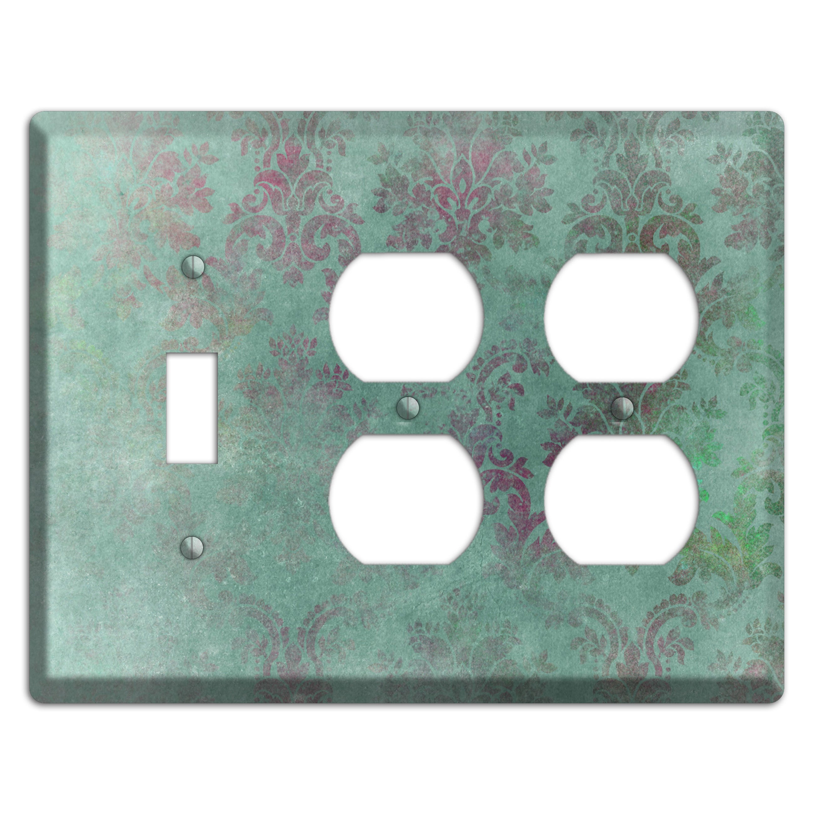 Corduroy Whimsical Damask Toggle / 2 Duplex Wallplate