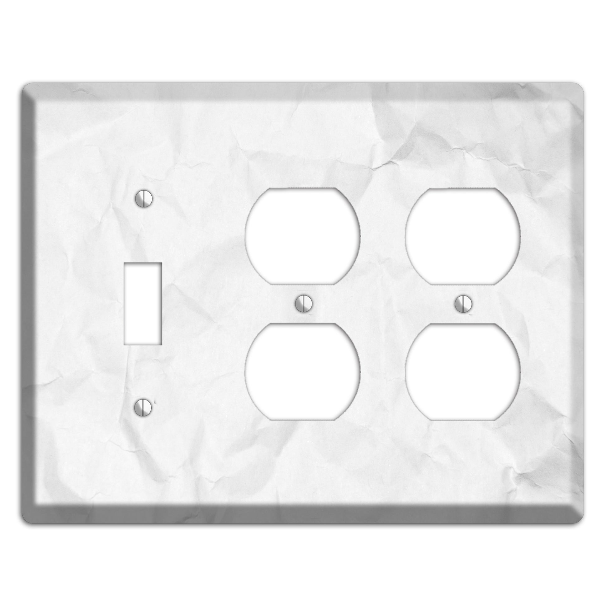 Seashell Crinkled Paper Toggle / 2 Duplex Wallplate